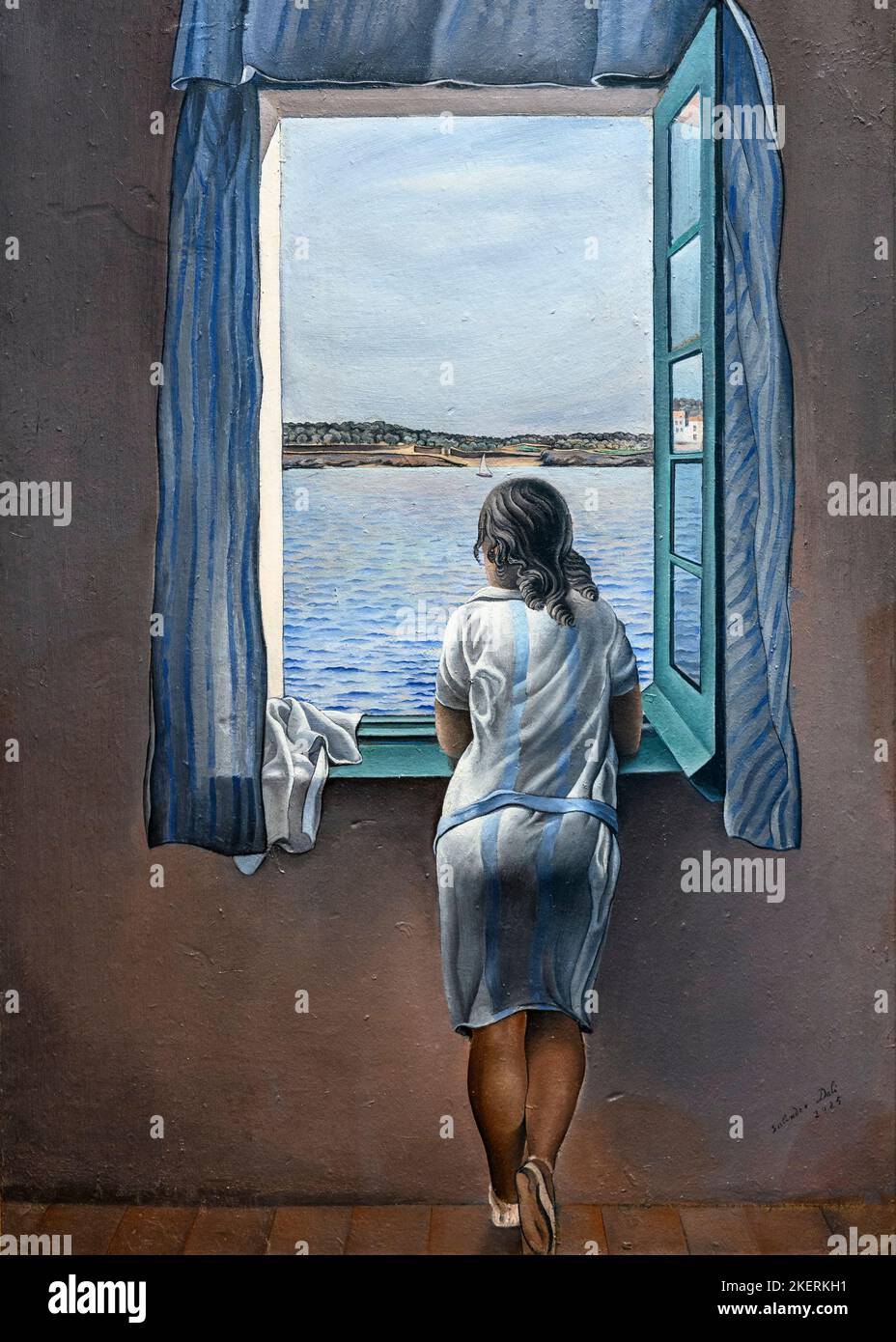 Mädchen am Fenster des spanischen Malers Salvador Dali (1904-1989), Öl auf Karte, 1925/26 Stockfoto
