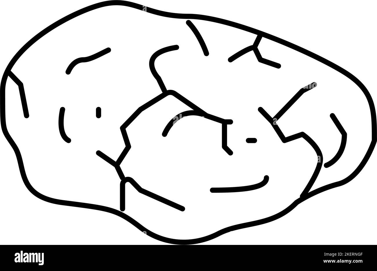 Abbildung des Symbols für türkisfarbene Steinfelsen Stock Vektor