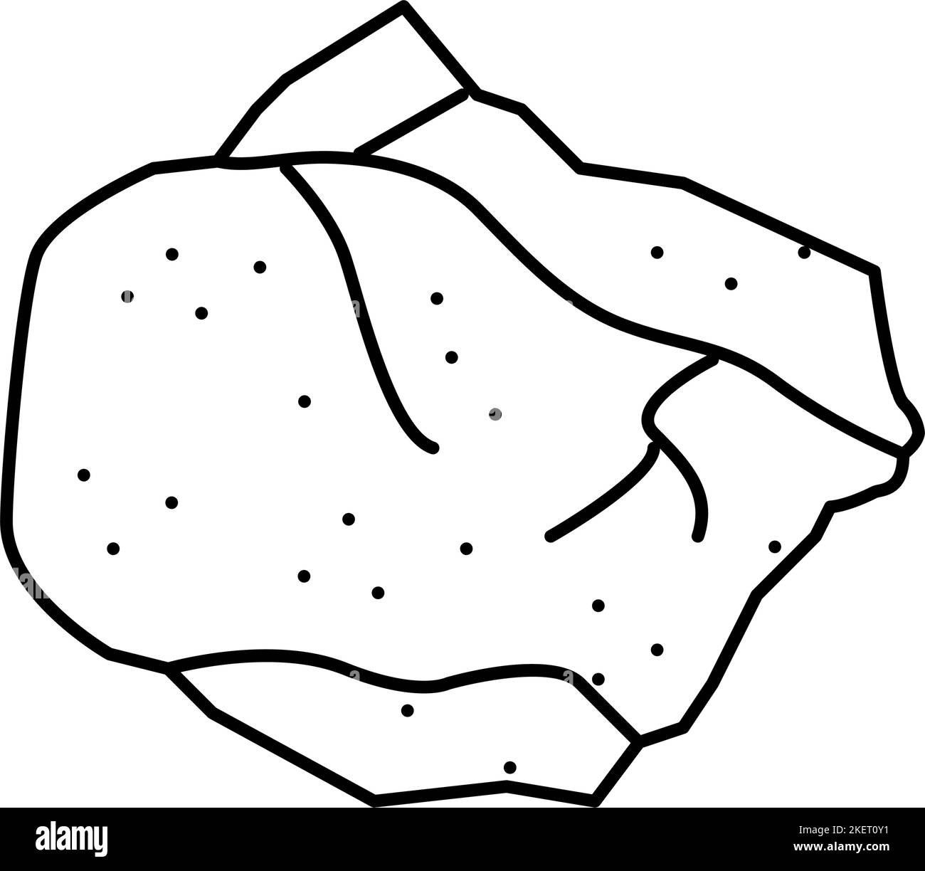 Quarzit Stein Gestein Linie Symbol Vektor Illustration Stock Vektor