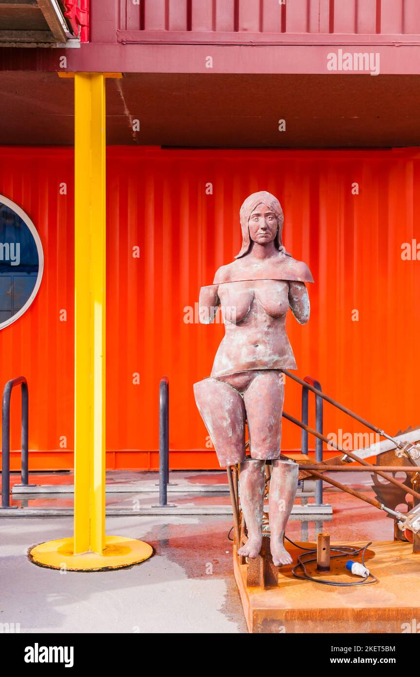 Skulptur an der trinity Boje Wharf, Halbinsel Leamouth, london, Stockfoto