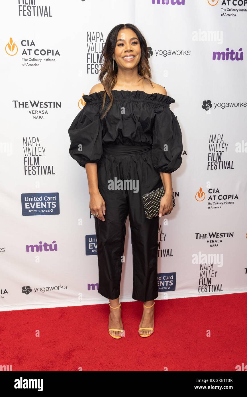 NAPA, KALIFORNIEN - NOVEMBER 13: Schauspielerin Regina Hall zum Film 'Honk for Jesus. Save Your Soul' nimmt am 13. November 2022 in Napa, Kalifornien, an der NVFF 2022 Film-, Speise- und Weinschau des Napa Valley Film Festivals im CIA in Copia (The Culinary Institute of America) Teil. Foto: Picture Happy Photos/imageSPACE/Sipa USA Stockfoto