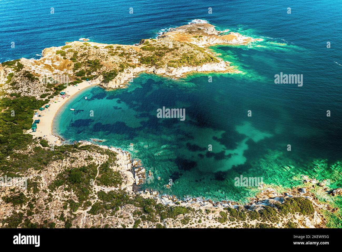 Chalkidiki von oben, Griechenland Stockfoto