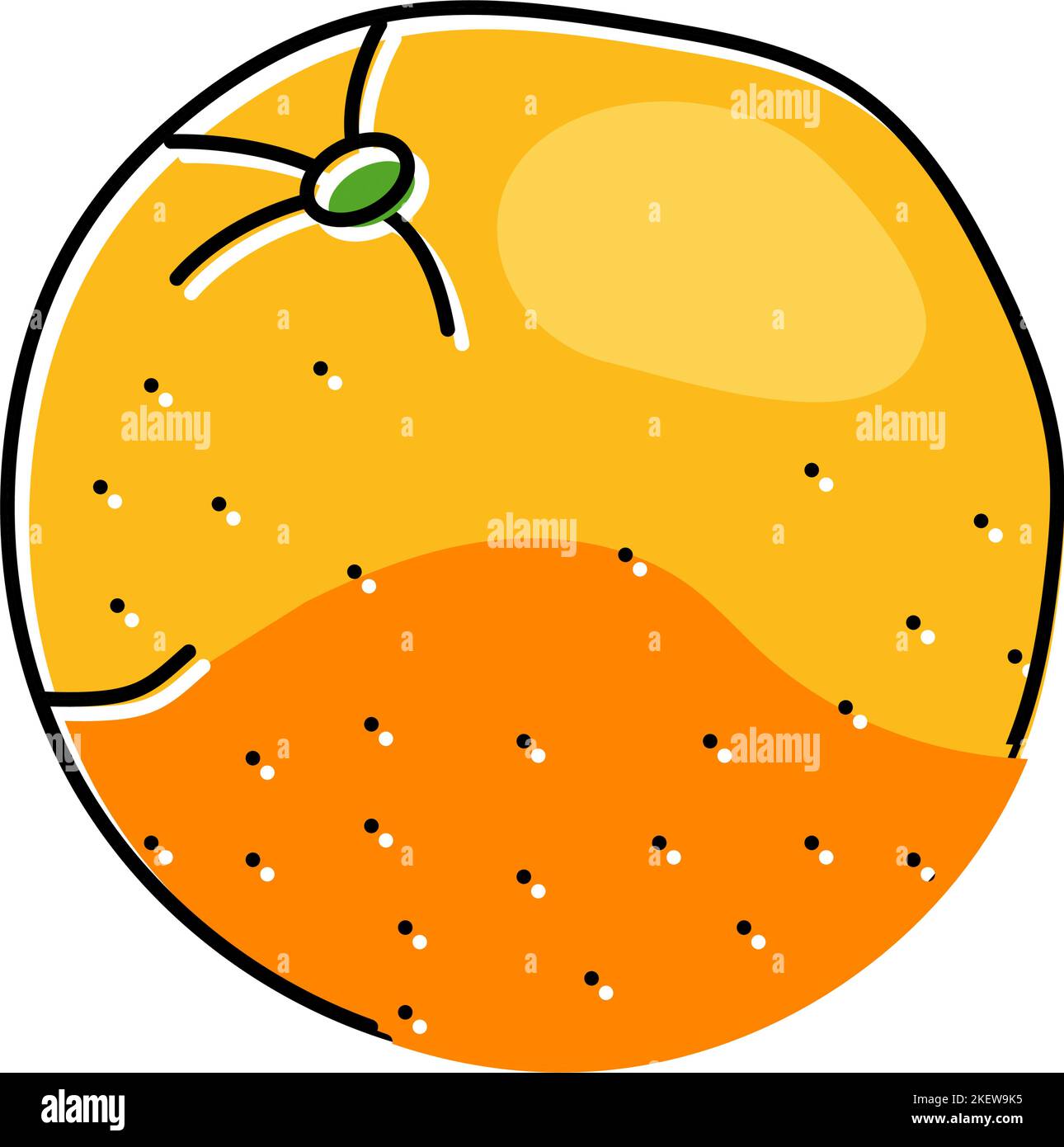 Reife orange Farbe Symbol Vektor Illustration Stock Vektor