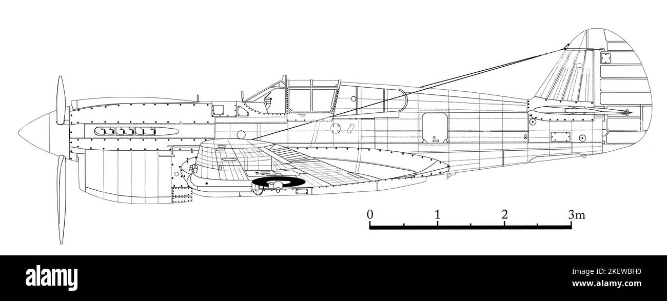 Curtiss P-40E Warhawk/Kittyhawk Mk IA Stockfoto