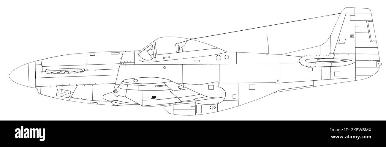 Nordamerika P-51D-10 Mustang Stockfoto