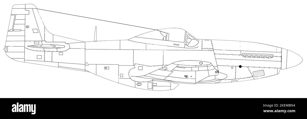 Nordamerika P-51D-10 Mustang Stockfoto