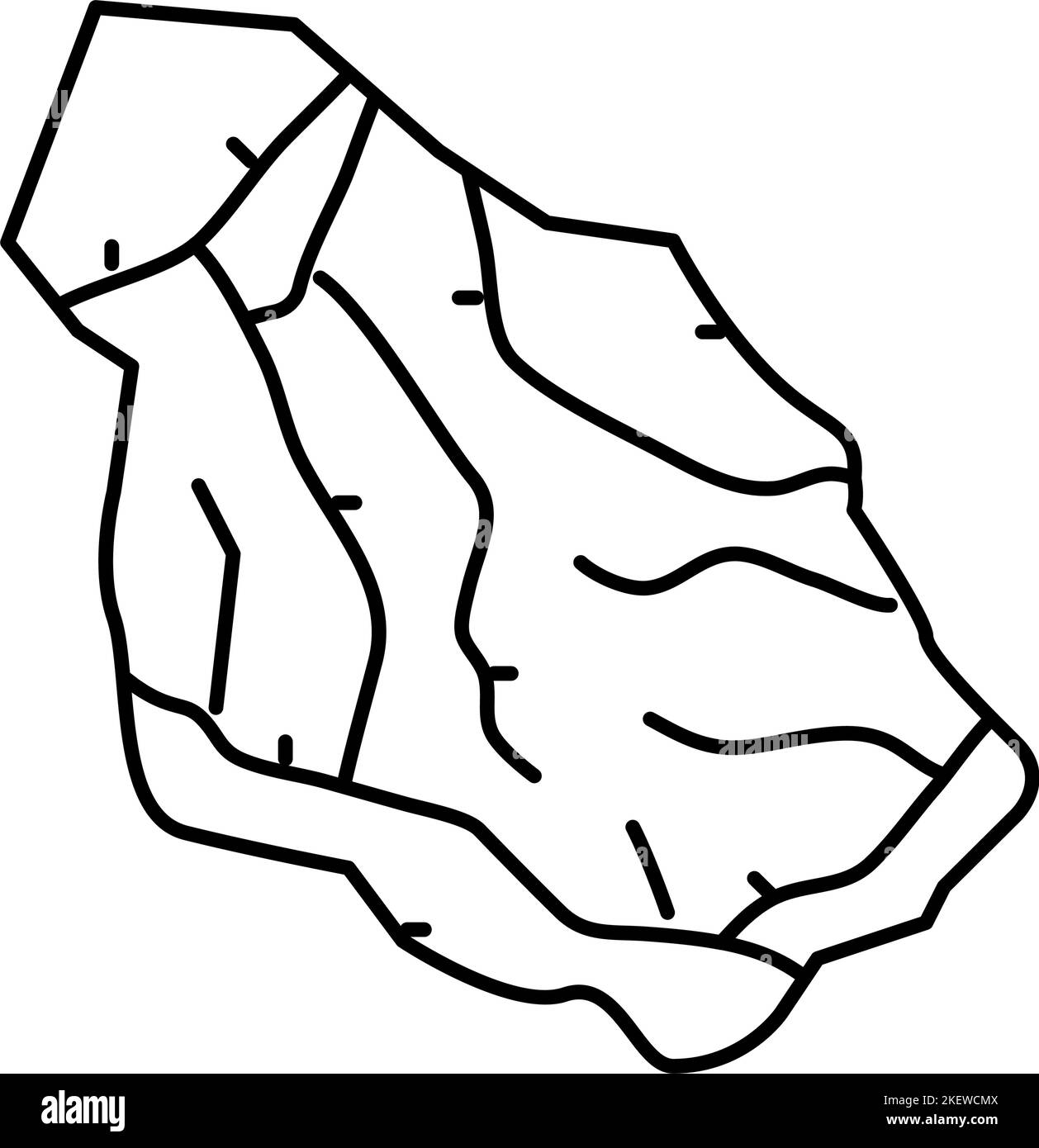 Abbildung des Symbols für Schiefersteinfelsen Stock Vektor