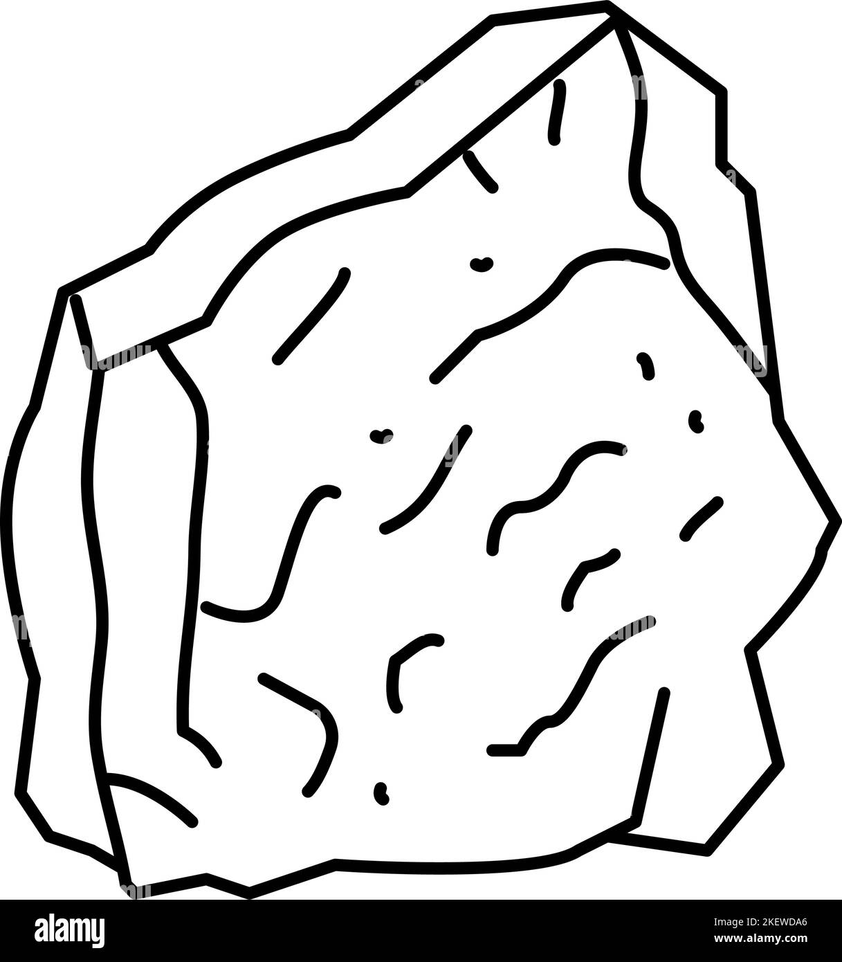 Abbildung des Symbolvektors für die Felslinie aus Granit Stock Vektor