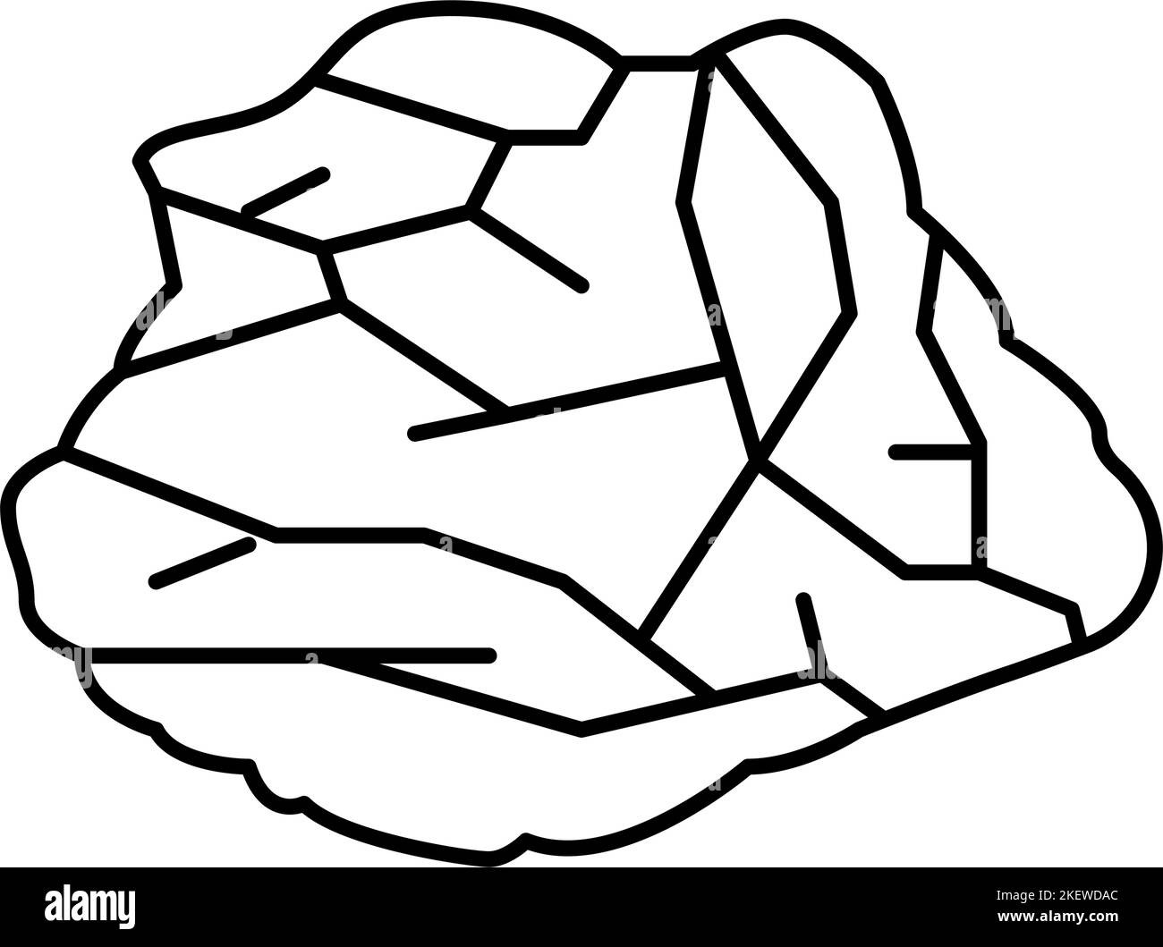 Abbildung eines Symbols für die opale Steinfelsenlinie Stock Vektor