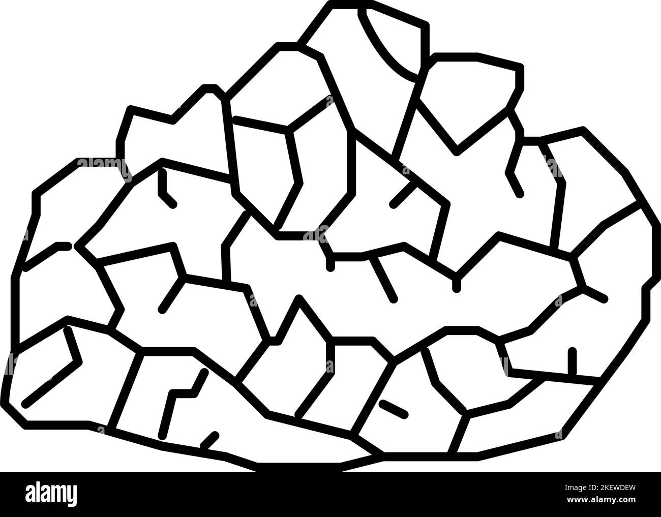 amethyst Stein Linie Symbol Vektor Illustration Stock Vektor