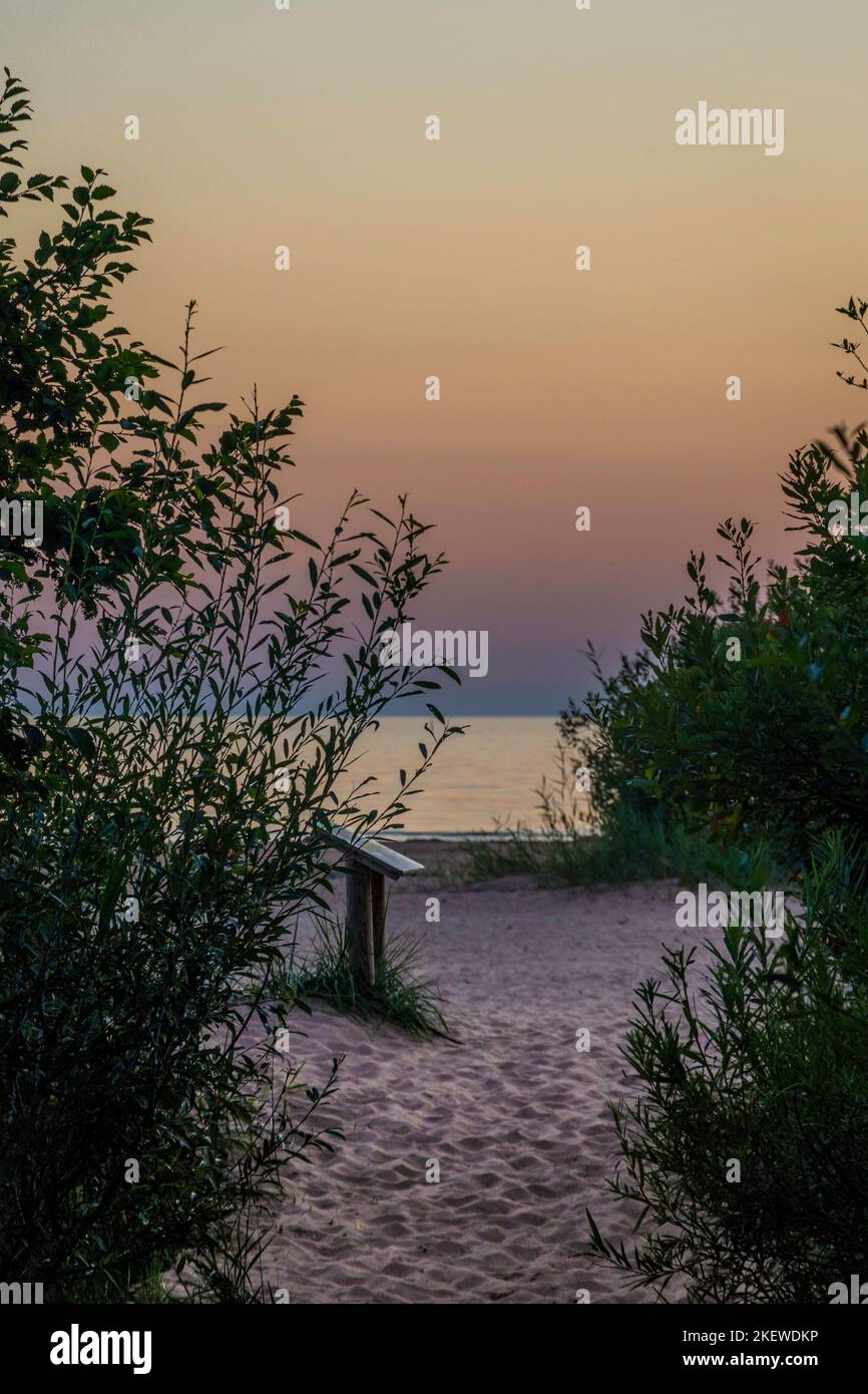 Sommer in Parnu Steinsteg Estland Stockfoto