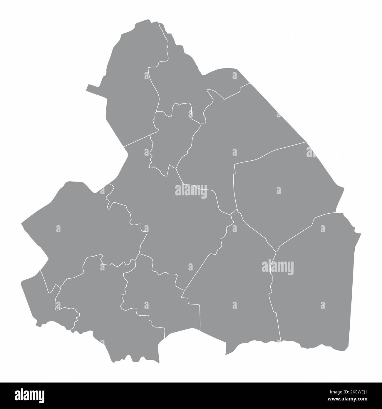 Drenthe Provinz, Verwaltungskarte isoliert auf weißem Hintergrund, Niederlande Stock Vektor