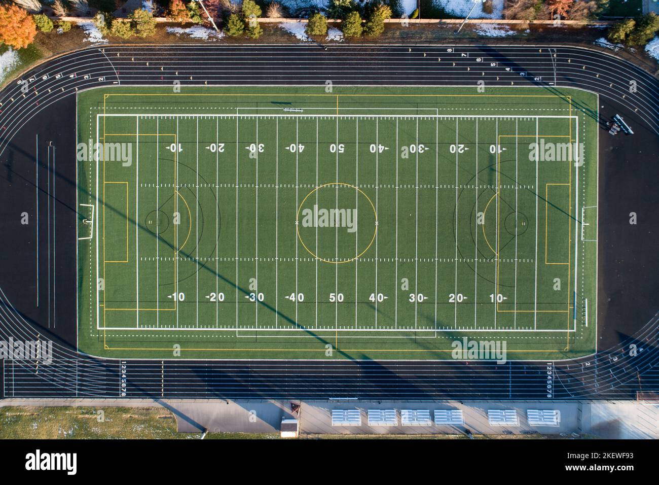 Fußballplatz oder american Football Field Stockfoto