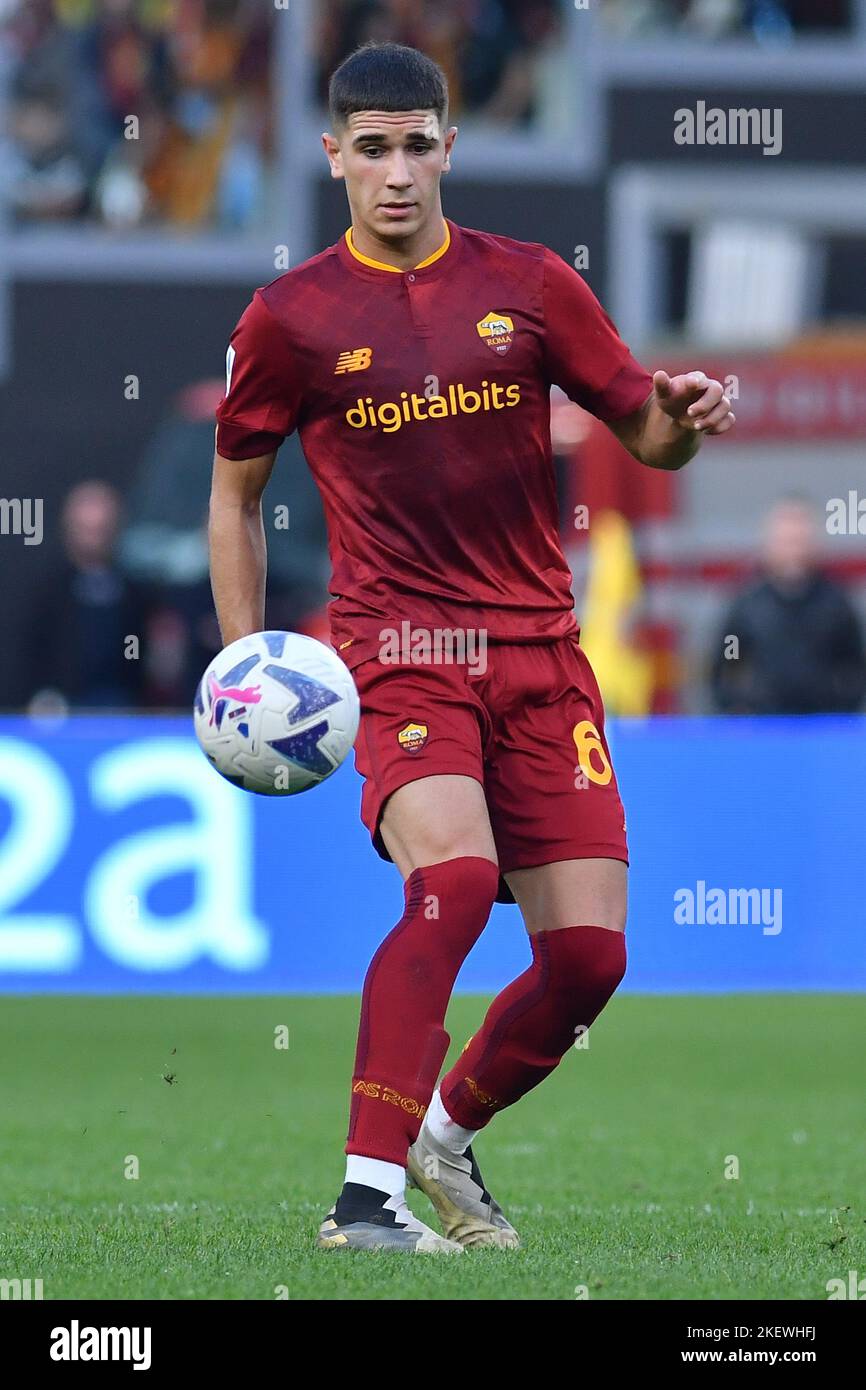 Stadio Olimpico, Rom, Italien. 13.. November 2022. Serie A Fußball; Roma versus Turin; Cristian Volpato of AS Roma Credit: Action Plus Sports/Alamy Live News Stockfoto