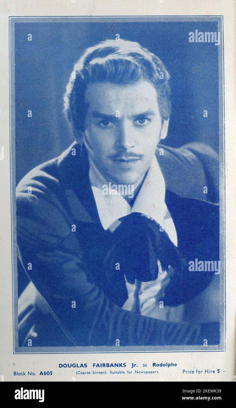 DOUGLAS FAIRBANKS Jr. als Rodolphe in MIMI 1935 Regisseur PAUL L. STEIN nach dem Roman La Vie de Boheme von Henri Murger Musik und Texte von Puccini Kostümdesign Doris Zinkeisen Associated British Picture Corporation (ABPC) / British International Pictures / Wardour Films Stockfoto