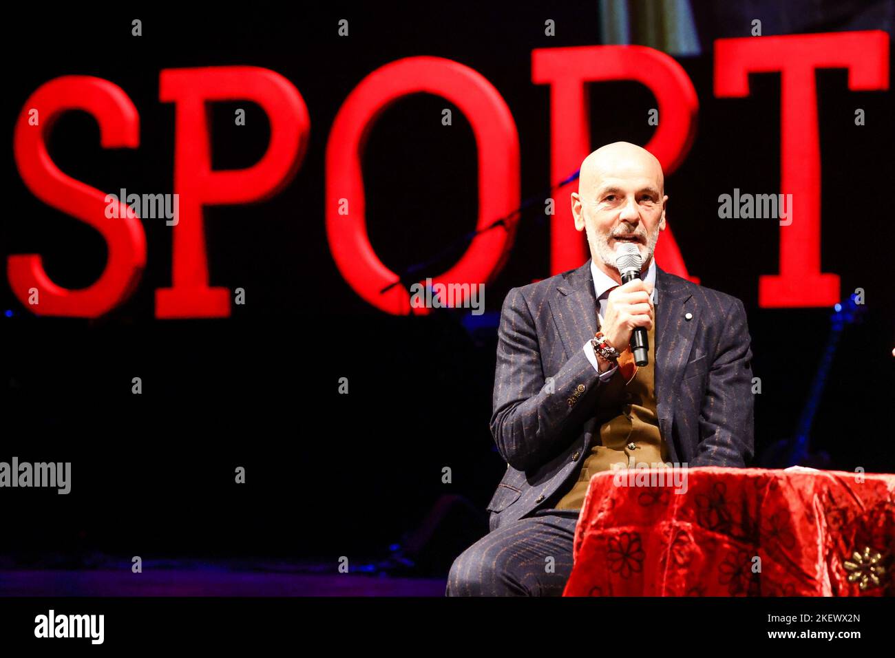Parma, Italien. 14.. November 2022. Stefano Pioli (AC Mailand) During Sport e Civilta, Events in Parma, Italy, November 14 2022 Credit: Independent Photo Agency/Alamy Live News Stockfoto