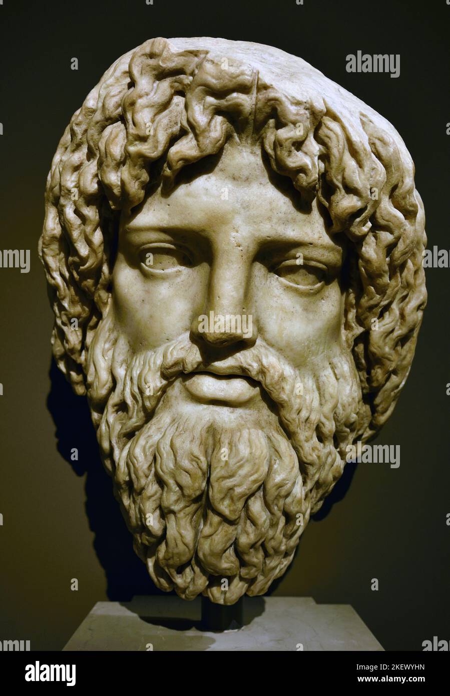 Jupiter von Asclepius, Italien, Italienisch, 1. Viertel des 2. Jahrhunderts n. Chr. römische Kopie eines hellenistischen Originals, griechischer Gott der Heilung. Stockfoto