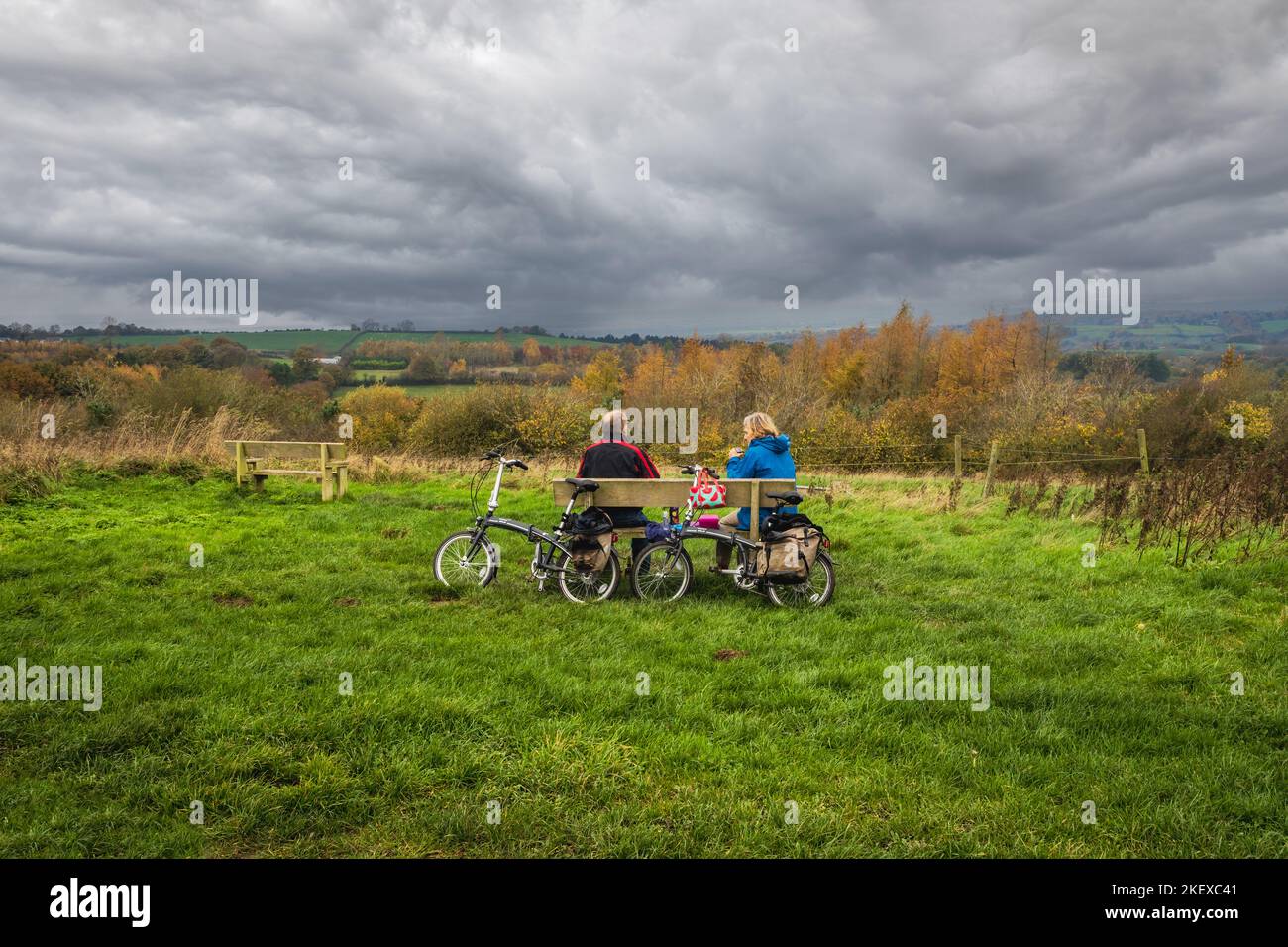 Delamere Forest ist ein großer Wald im Dorf Delamere in der englischen Stadt Ceshire. Der Wald, der von Forestry England verwaltet wird, umfasst ein Gebiet von Stockfoto