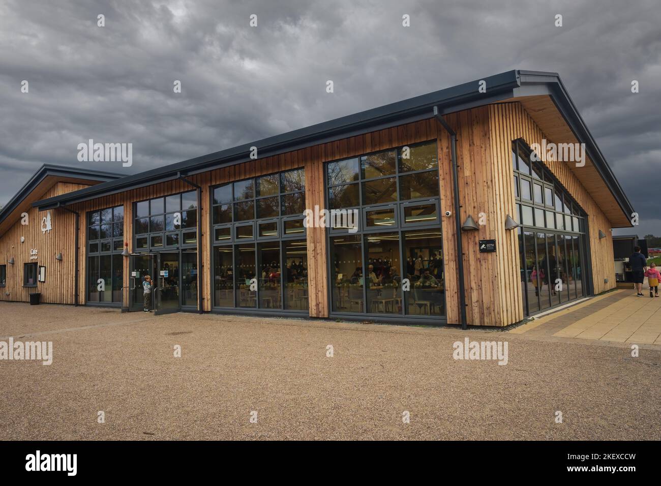 12.11.2022 Delamere, ceshire, Großbritannien. Delamere Forfrest Besucherzentrum und Café. Stockfoto