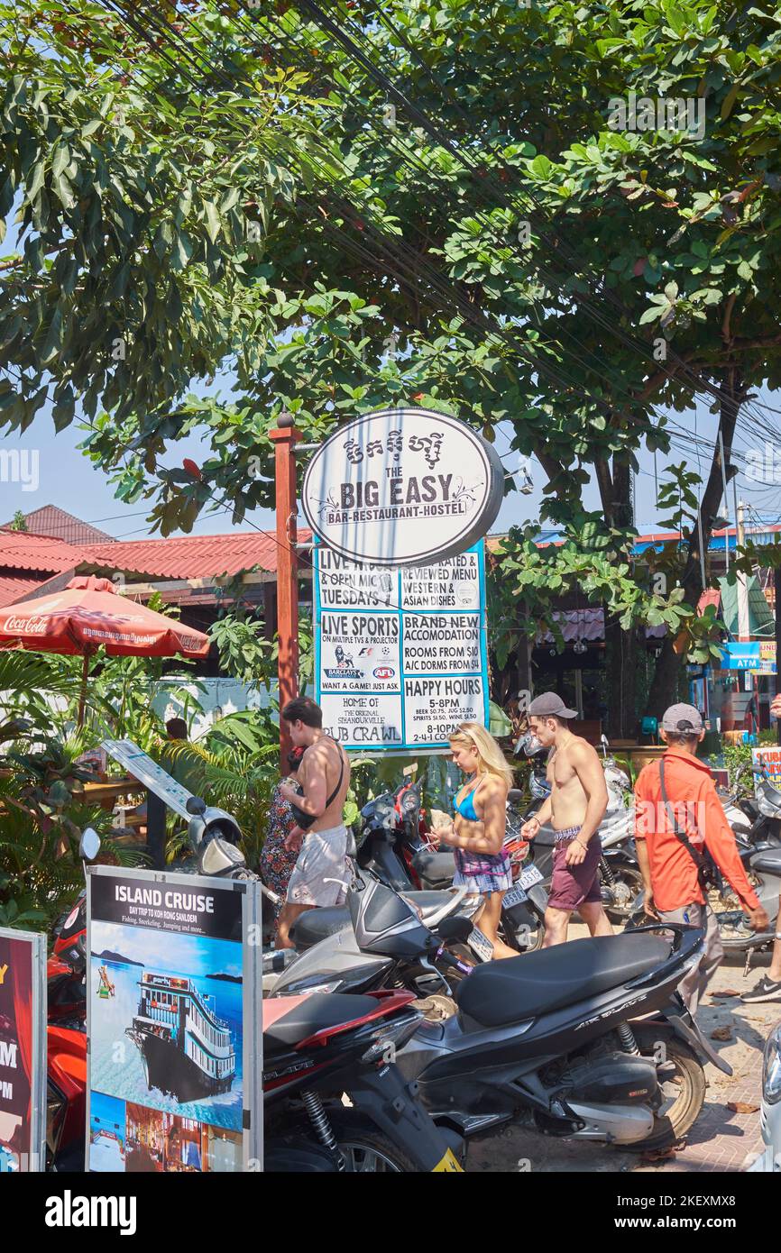 Die Big Easy Bar Sihanoukville Cambodia Stockfoto