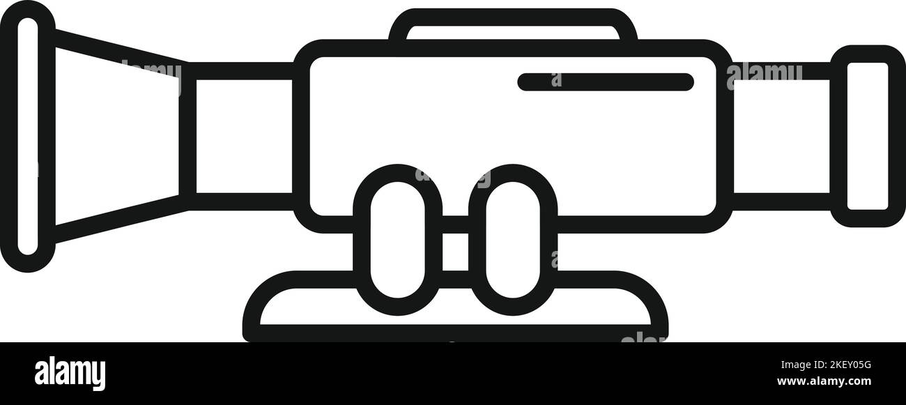 Moderner Symbolumrissvektor für das Scope. Sichtziel. Scharfschützenwaffe Stock Vektor