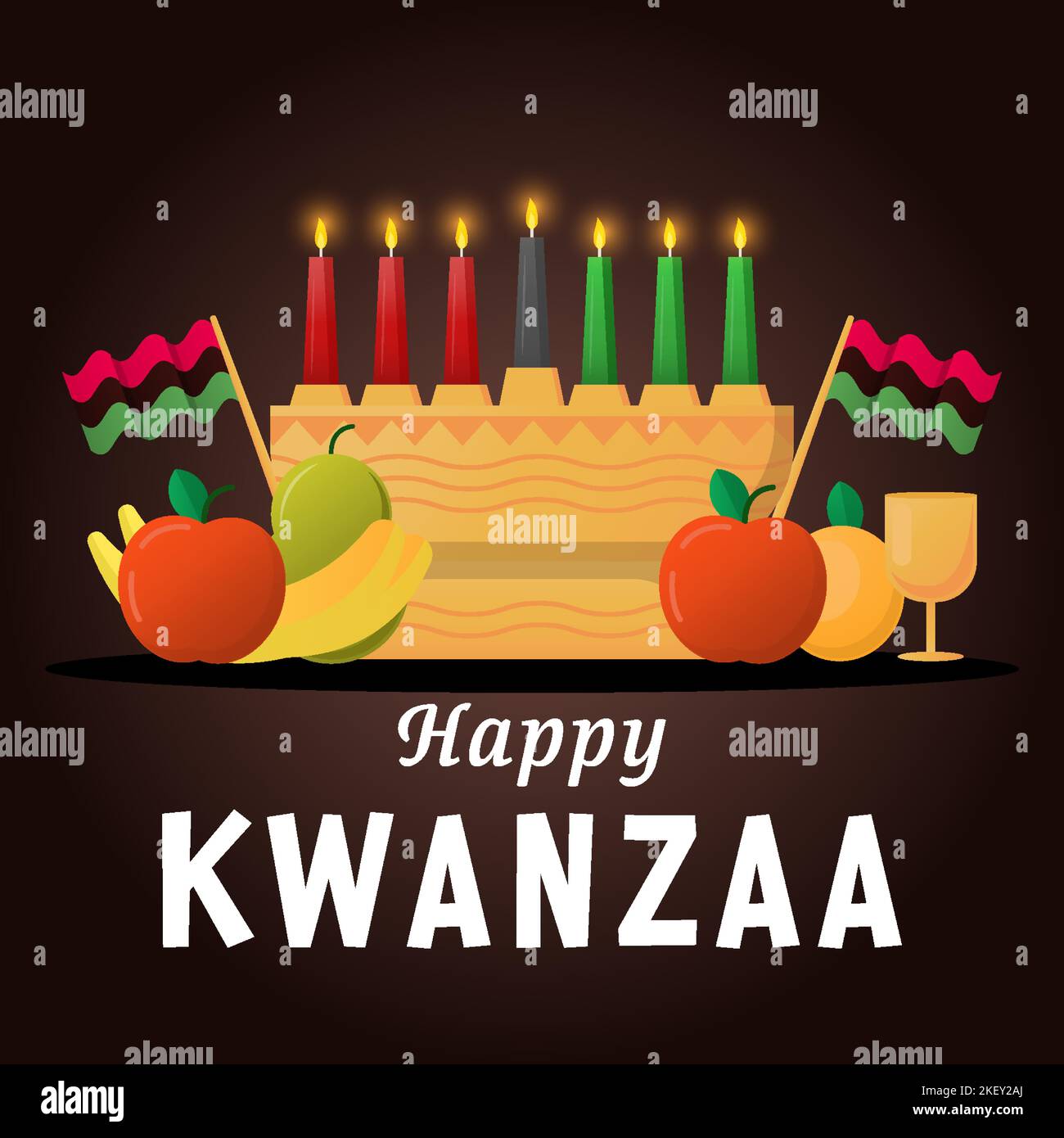 Gradient Design glücklich kwanzaa Illustration Stock Vektor