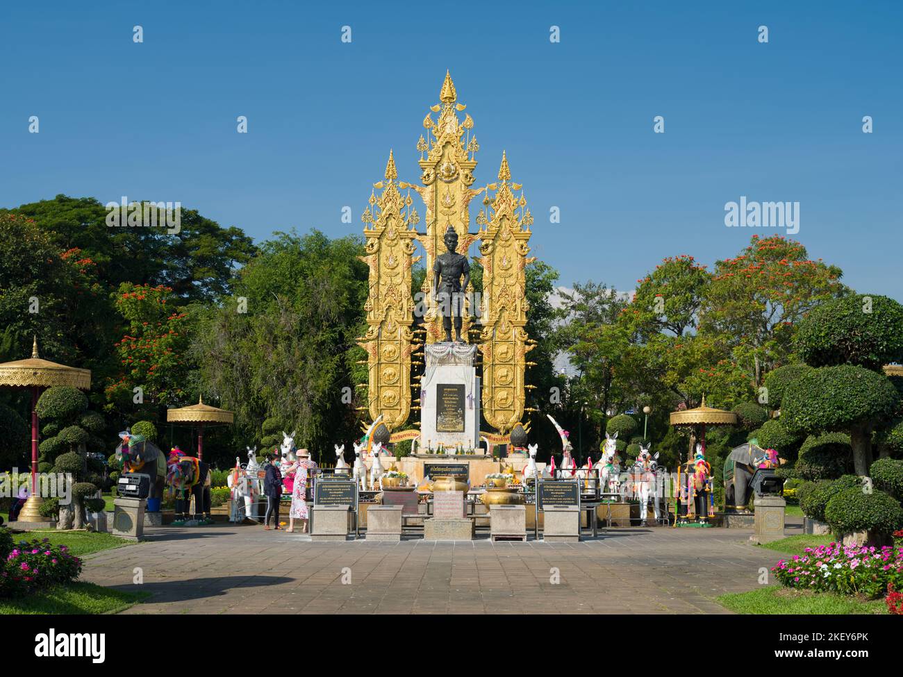 Mueang Chiang Rai District, Tayland. 15. November 2022; King Mangrai Monument. Stockfoto