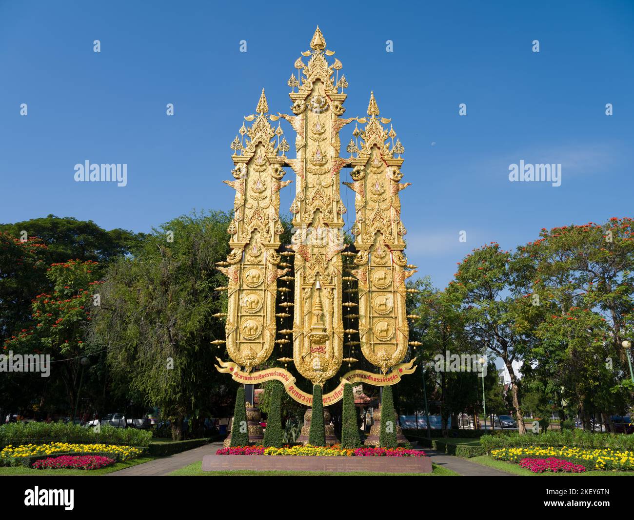 King Mangrai Monument. Chiang Rai District, Tayland Stockfoto