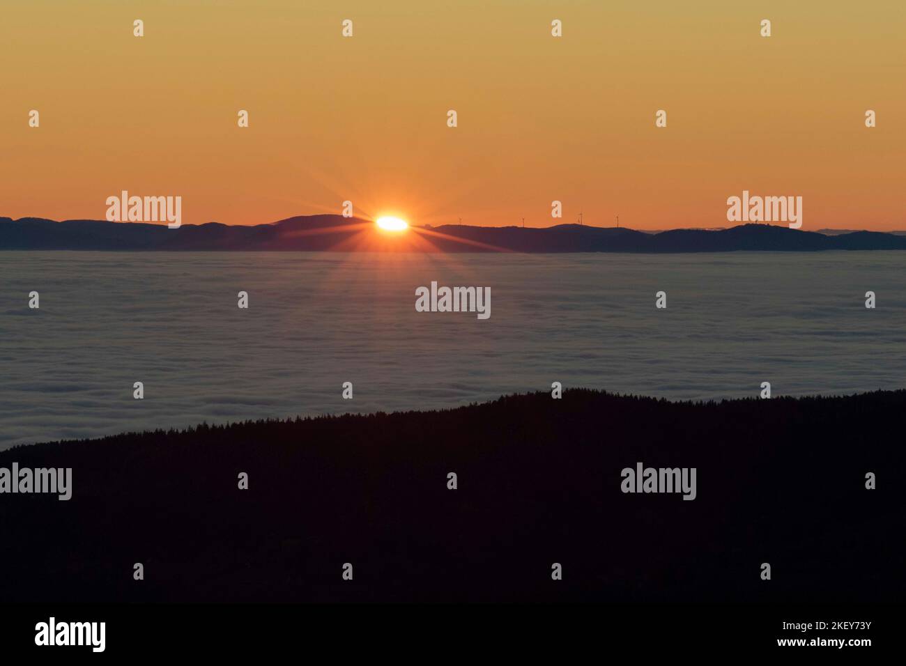 levé de Soleil Stockfoto