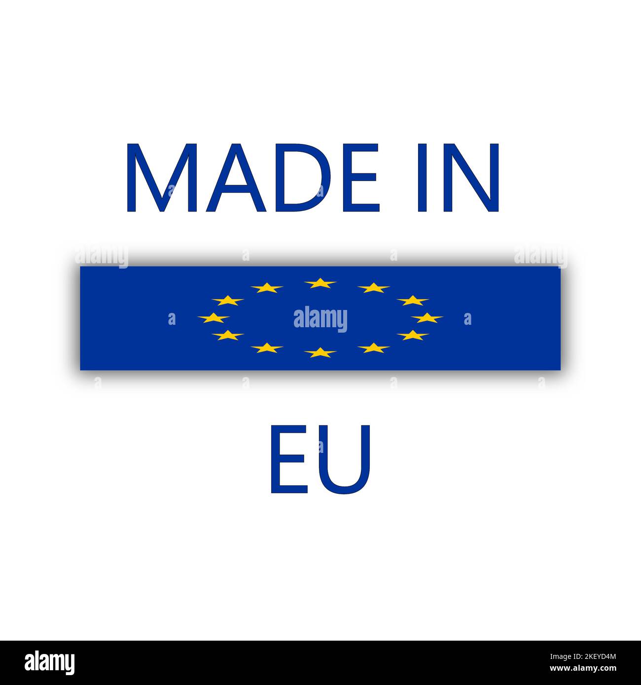 Hergestellt in EU-Vektorgrafik. Europäische Union Stock Vektor