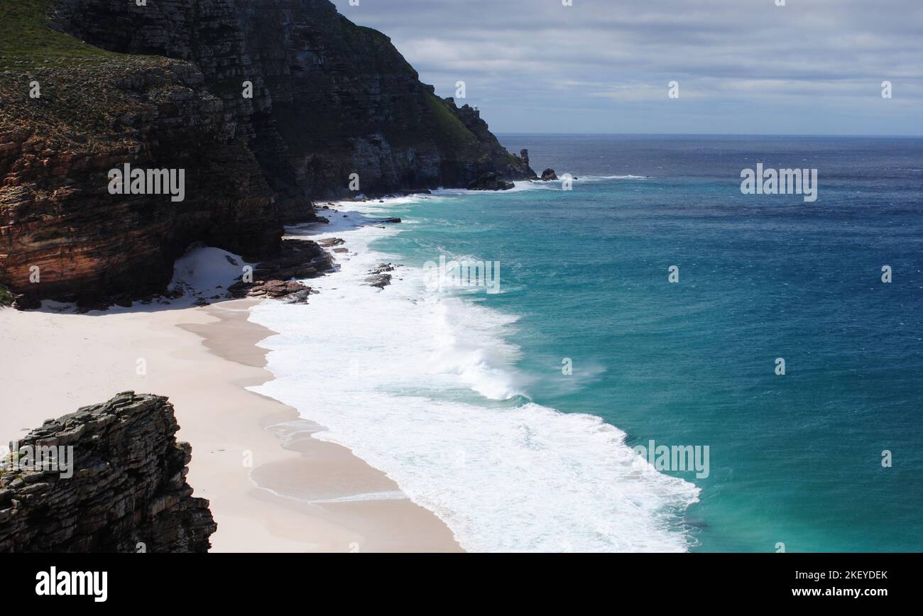 Bunte Häuser, Muizenberg, Kapstadt, Südafrika Stockfoto