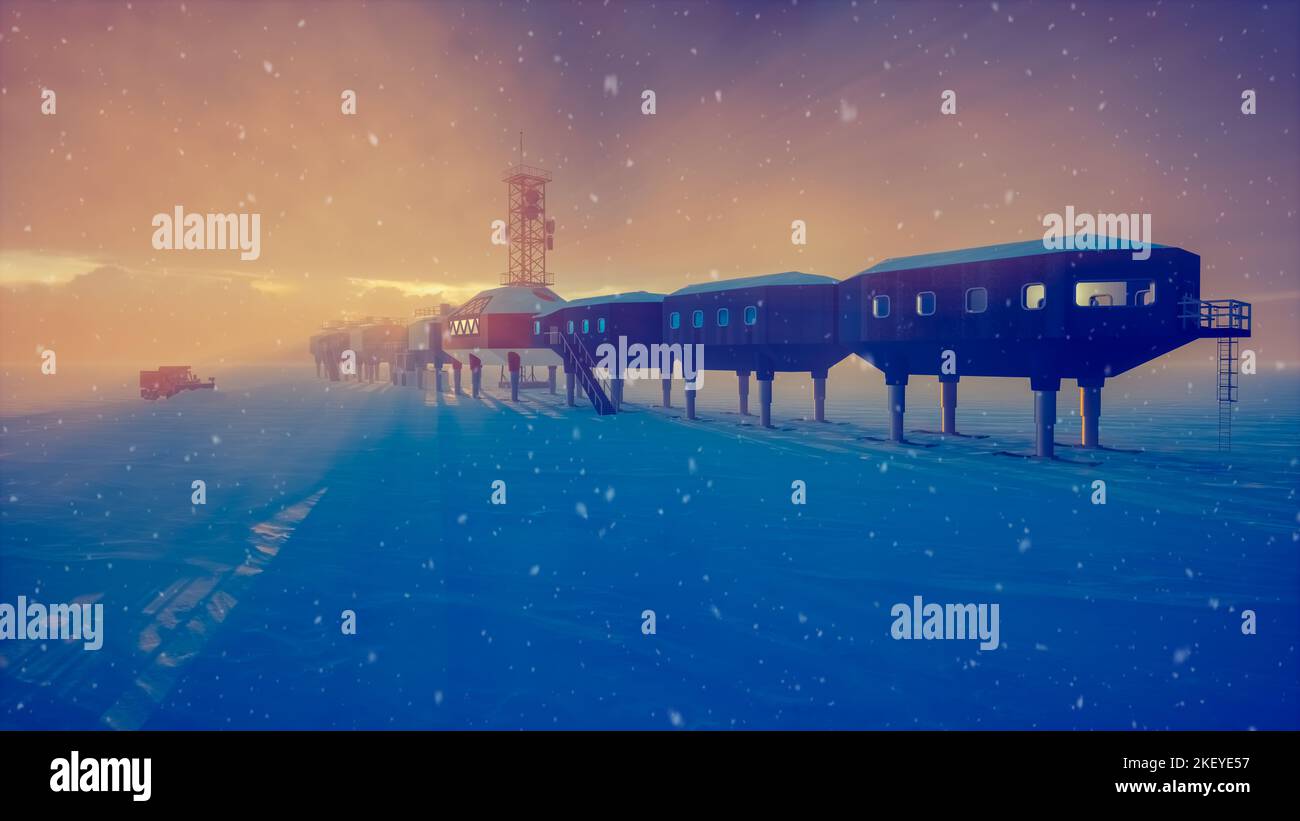 Antarctica Halley VI Forschungsstation - British Antarctic Survey Stockfoto