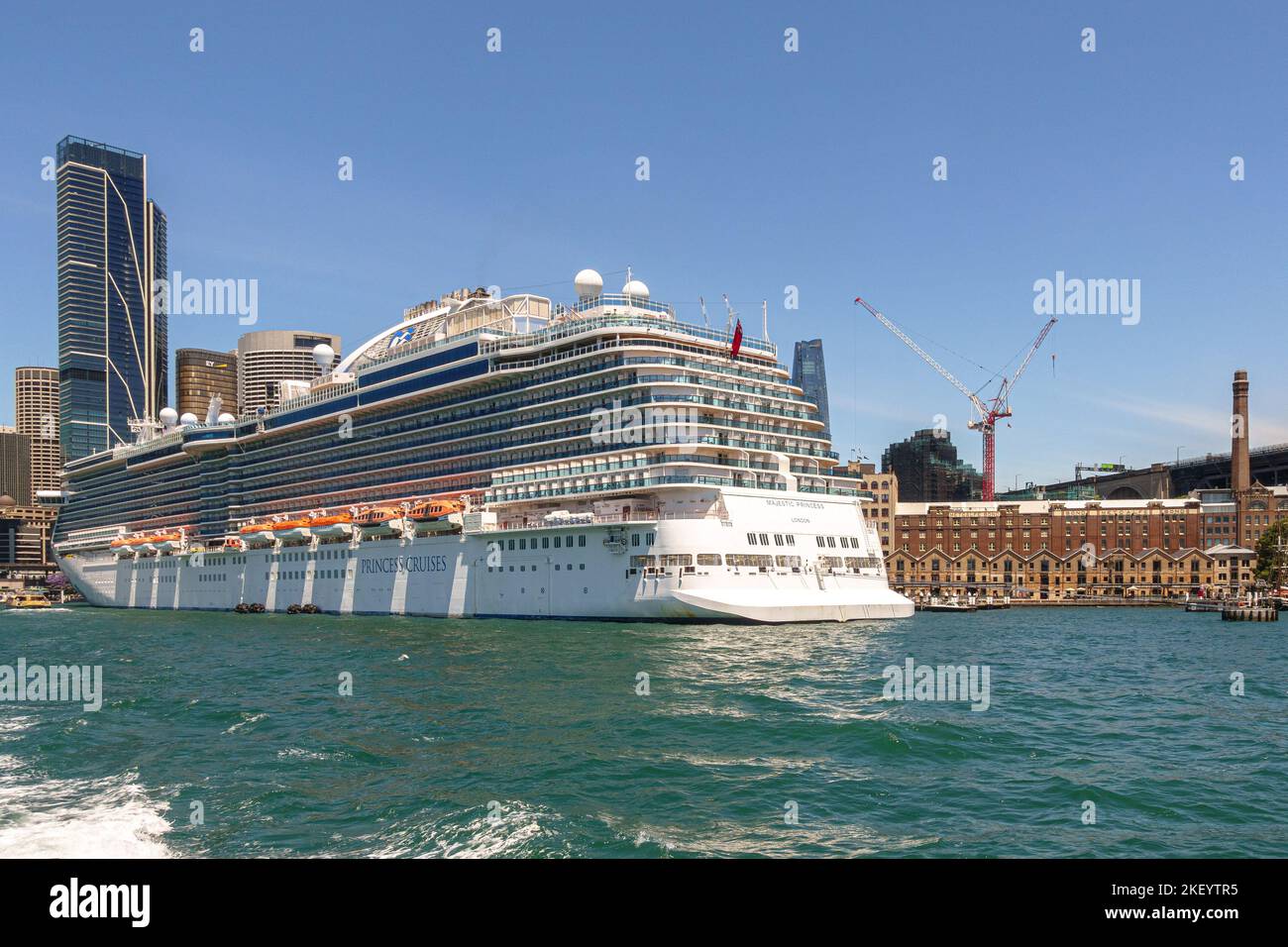 Das Majestic Princess-Schiff vertäute am 12. November 2022 in Sydney, Australien, nachdem es mit rund 800 covid positiven Passagieren angekommen war Stockfoto