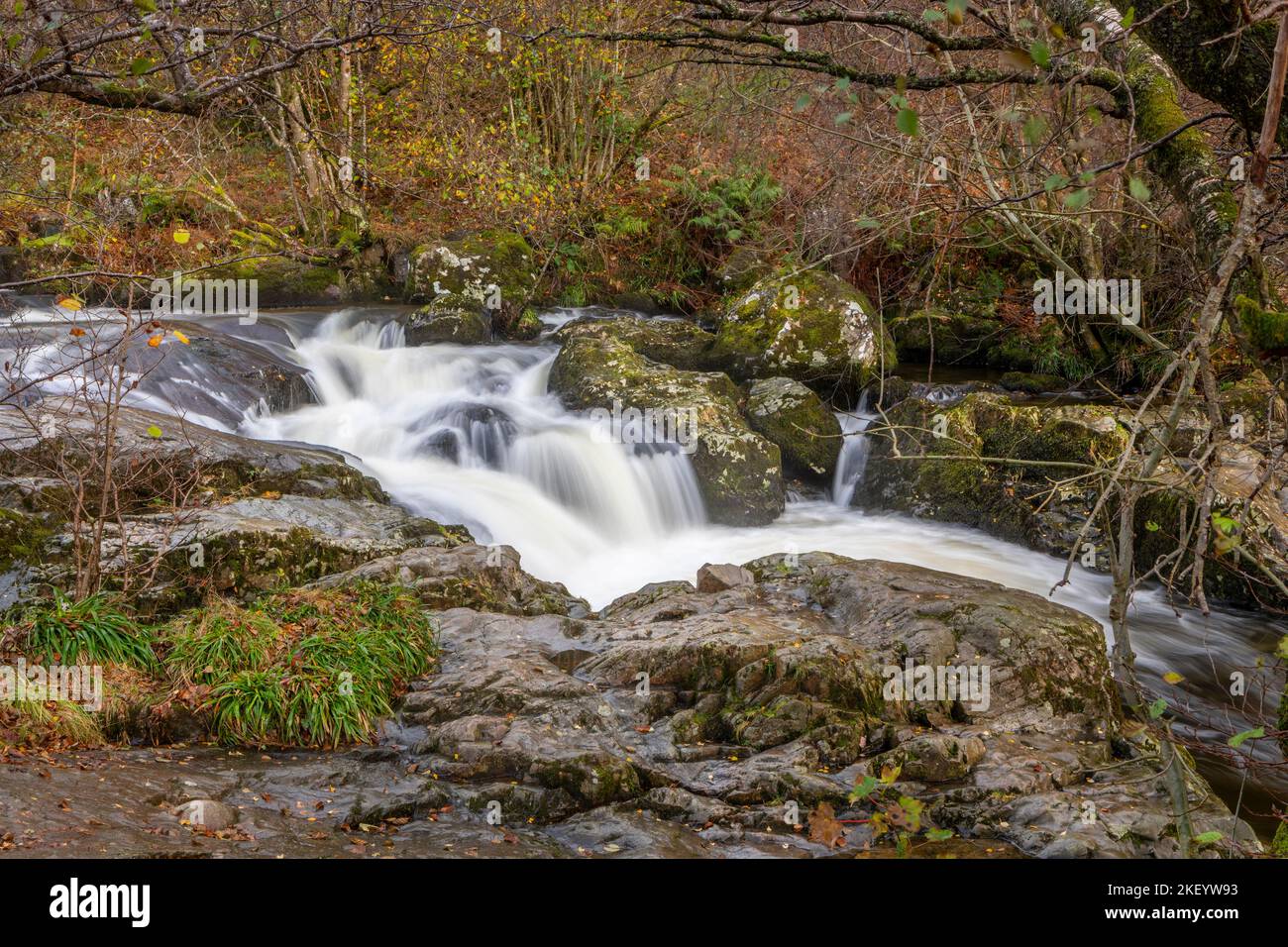 Aira High Force Waterfall bei Ullswater im Lake District, Cumbria. Stockfoto