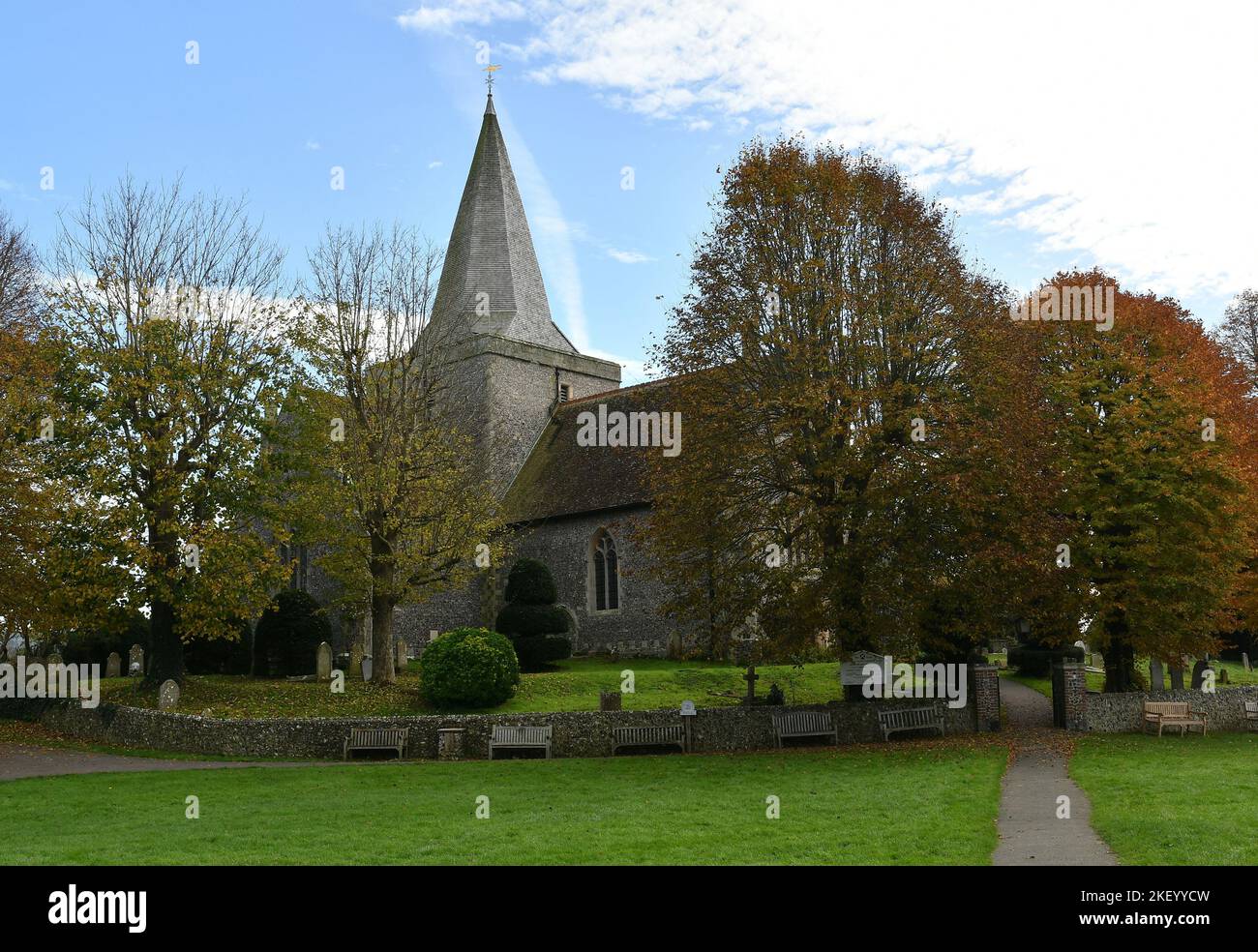 St. Andrew Parish Church Alfriston, großbritannien Stockfoto