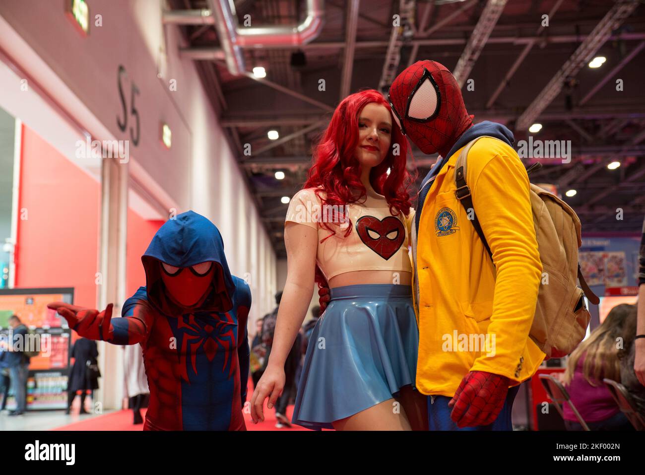 Spider-man-Familie Cosplay Stockfoto