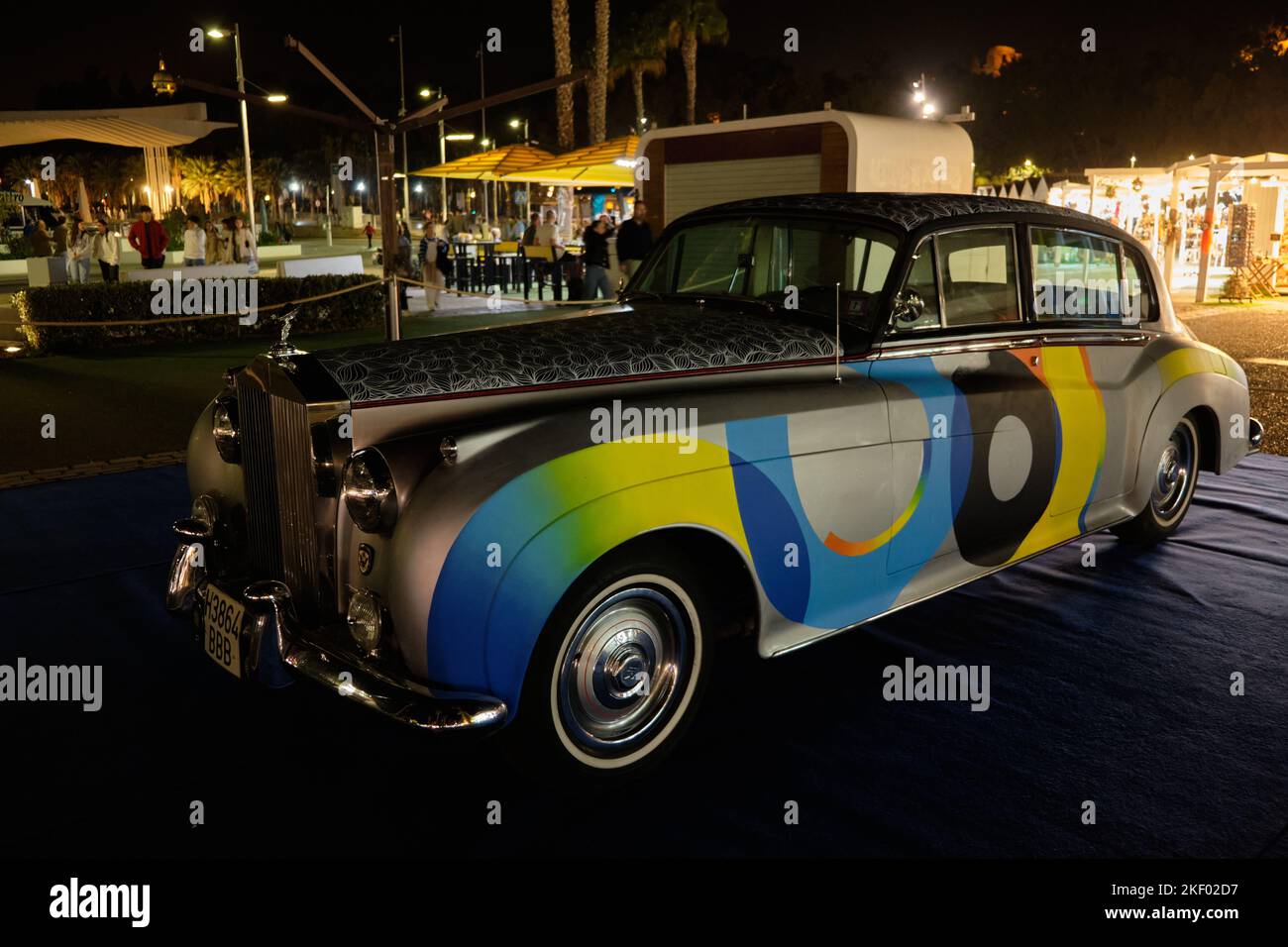 Rolls Royce Silver Cloud im Hafen von Málaga, Spanien. Stockfoto