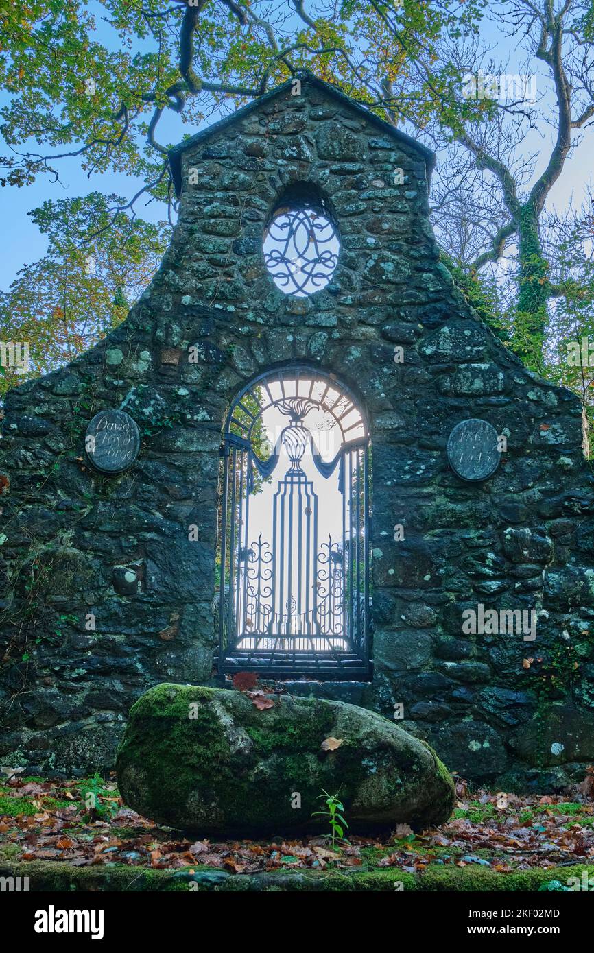 David Lloyd George Grabmal in Llanystumdwy, in der Nähe von Criccieth, Gwynedd, Wales Stockfoto