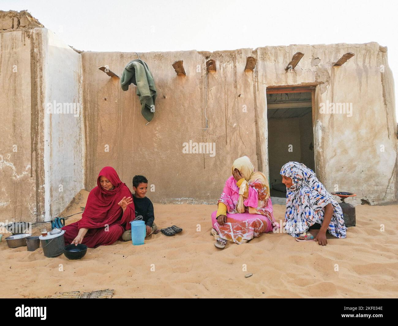 Mauretanien, Ben Amira, Alltag, Frauen Stockfoto