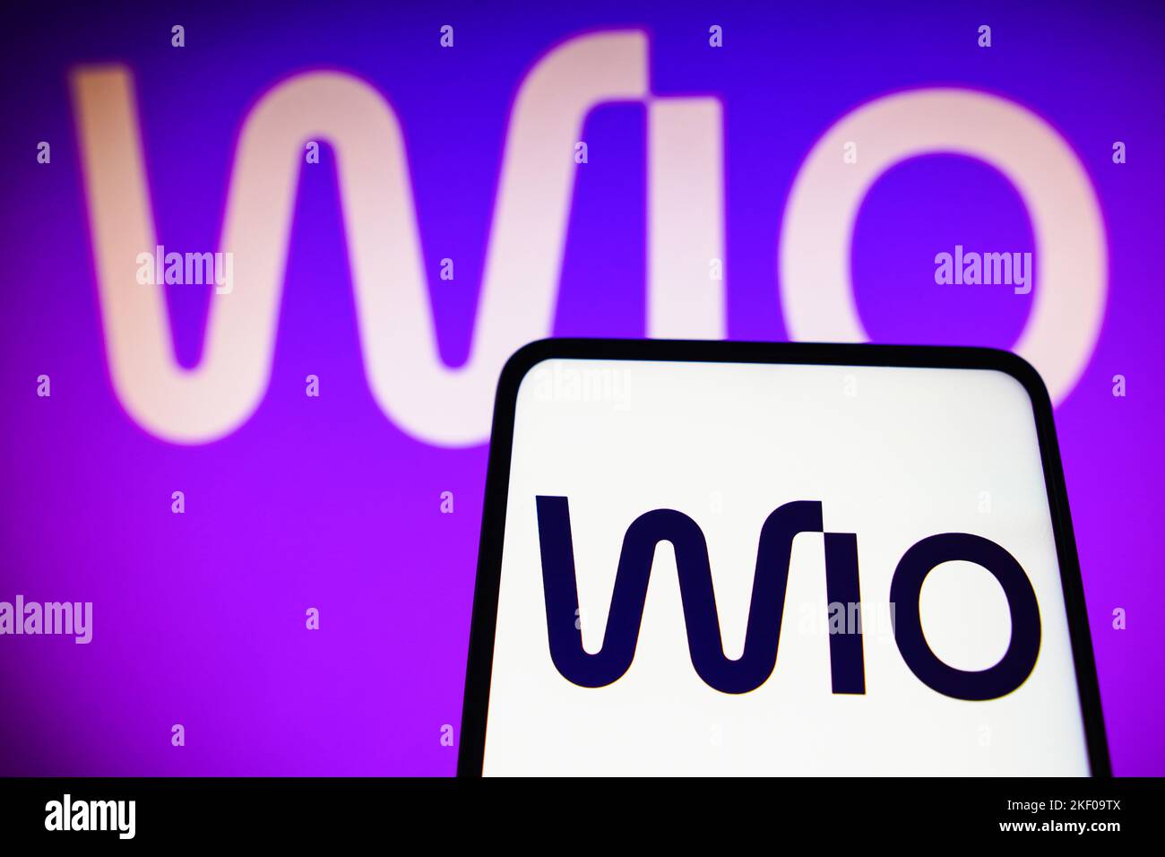 Brasilien. 14.. November 2022. In dieser Abbildung ist das Wio Bank PJSC-Logo auf einem Smartphone und im Hintergrund zu sehen. (Foto von Rafael Henrique/SOPA Images/Sipa USA) Quelle: SIPA USA/Alamy Live News Stockfoto