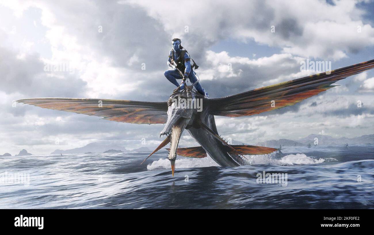 Avatar The Way of Water Sam Worthington Regisseur - James Cameron Dezember 2022 FP Avatar Way of Water 09 Zoe Saldana, Sam Worthington, Großbritannien Dalton, Trinity Jo-Li Bliss FlixPix/ 20. Century Studios. Nur für redaktionelle Zwecke. Copyright von 20. Century Studios und/oder dem von der Film- oder Produktionsfirma beauftragten Fotografen. Eine obligatorische Gutschrift an die Filmgesellschaft ist erforderlich. Ausschließlich zur Verwendung für die Werbung für den oben genannten Film, es sei denn, der Endbenutzer hat die schriftliche Genehmigung des Filmunternehmens eingeholt. FlixPix ist NICHT der Urheberrechtsinhaber und agiert ausschließlich als Service der suppl Stockfoto