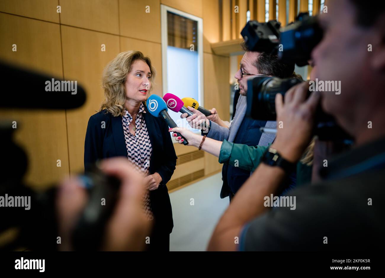 2022-11-15 13:55:19 DEN HAAG - Sprecherin des Repräsentantenhauses Vera Bergkamp während der wöchentlichen Fragestunde im Repräsentantenhaus. ANP BART MAAT niederlande Out - belgien Out Stockfoto