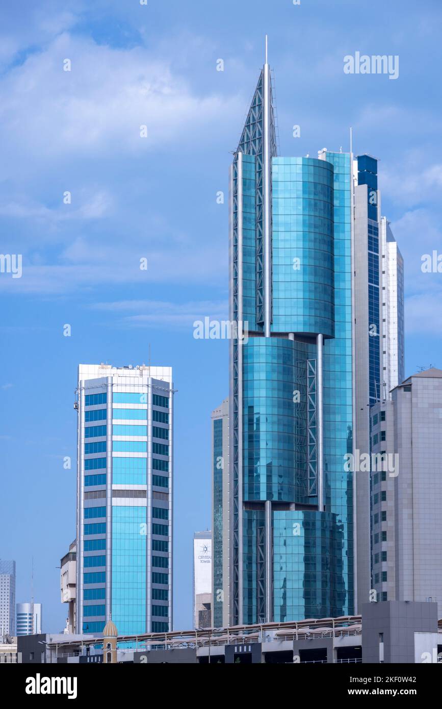 Wolkenkratzer, Geschäftsviertel, Kuwait City Stockfoto