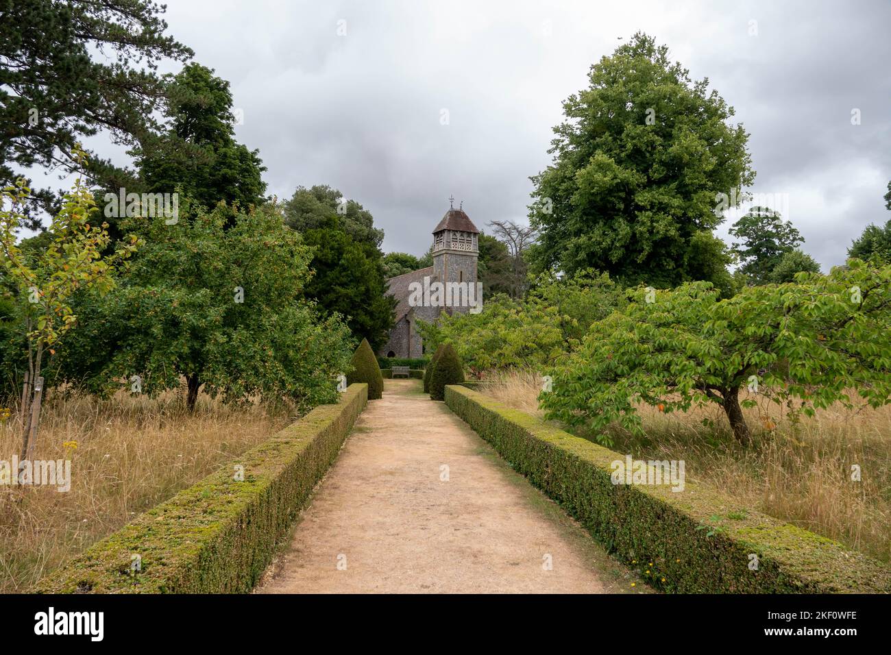 Ansicht der All Saints Church Hinton Ampner Hampshire England Stockfoto