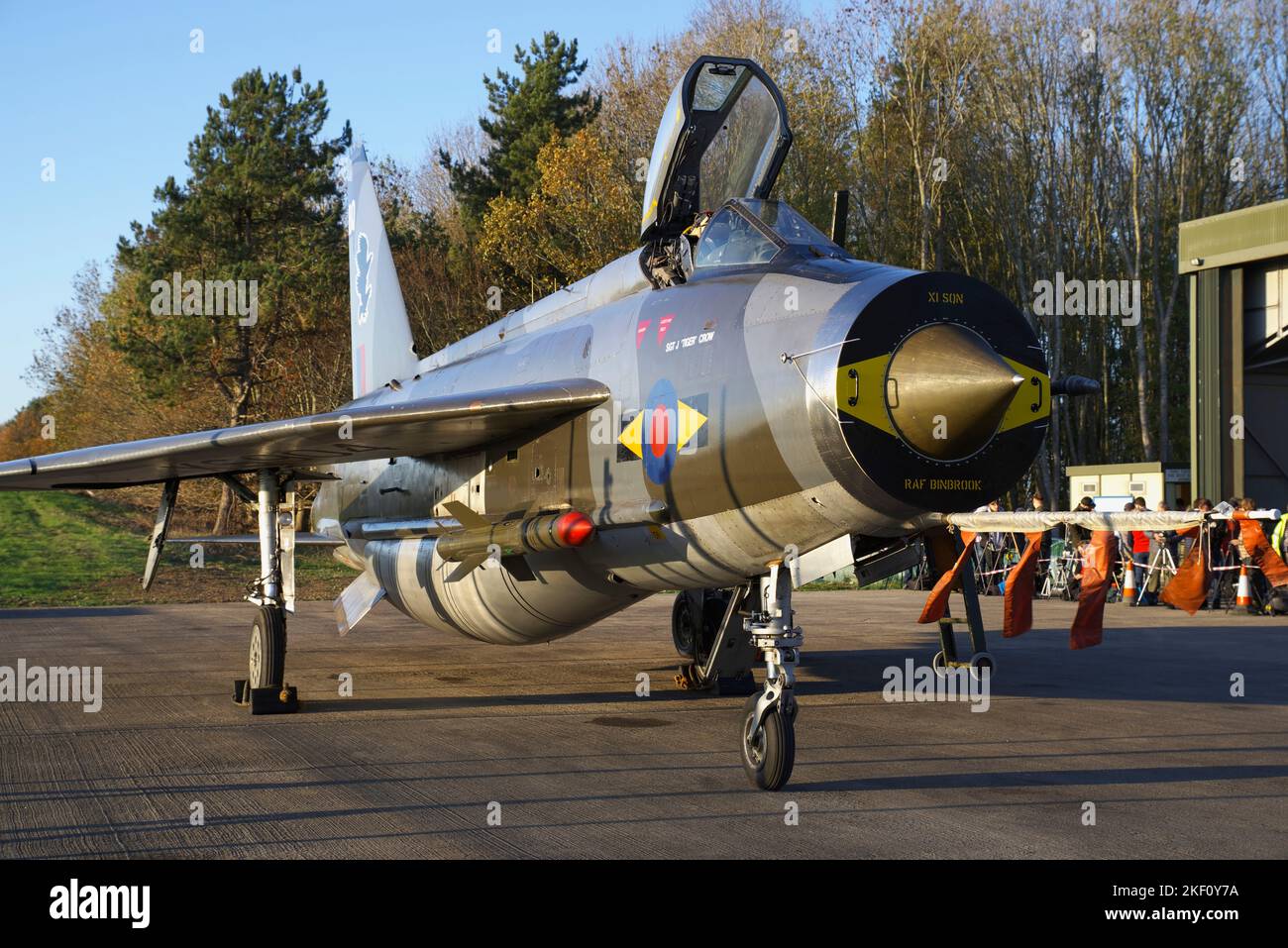 English Electric, /BAC Lightning F6, XS904, Lightning Preservation Group Evening Engine Run, 12.. November 2022, Bruntingthorpe, England, Stockfoto