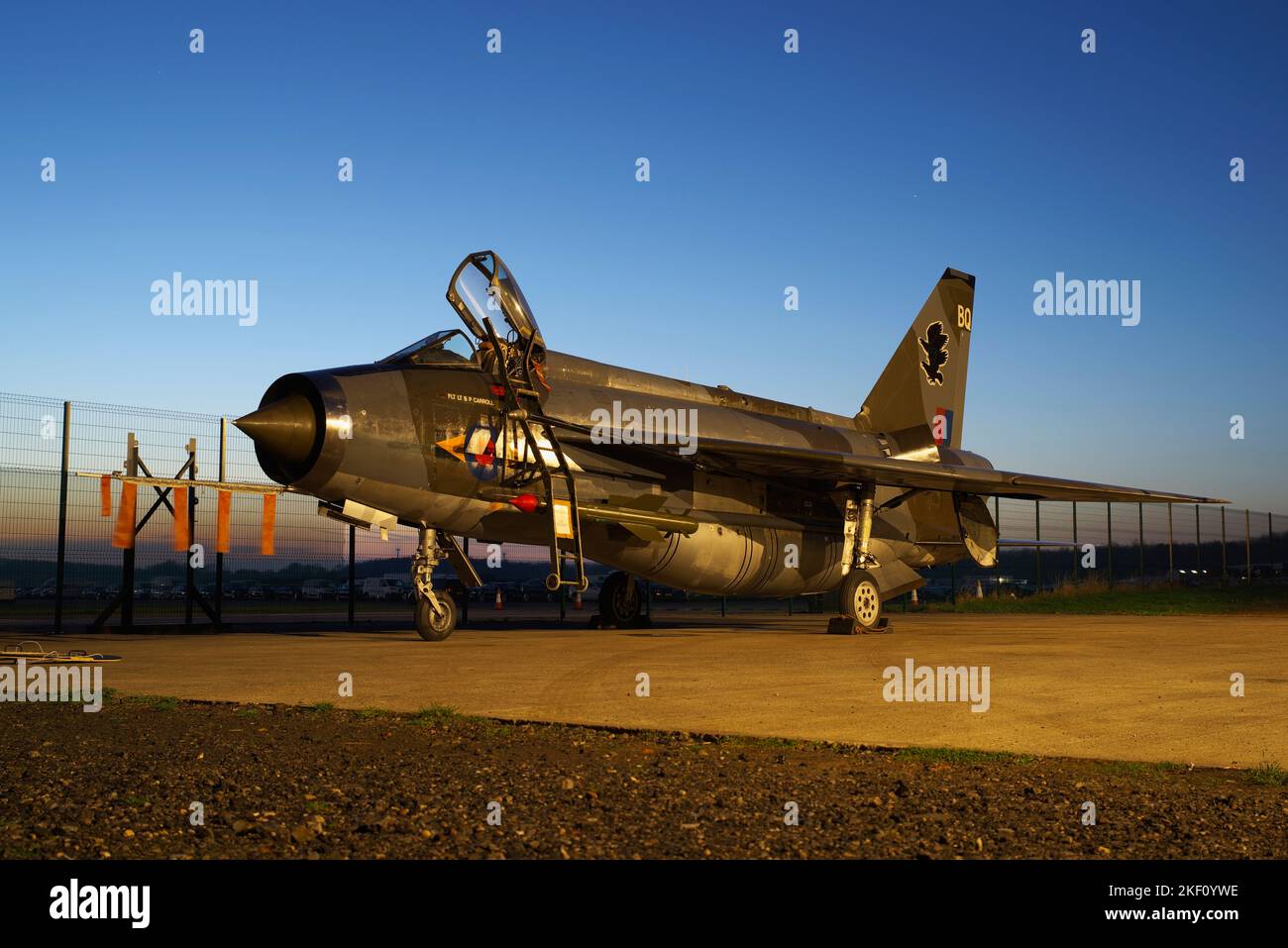 English Electric, /BAC Lightning F6, XS904, Lightning Preservation Group Evening Engine Run, 12.. November 2022, Bruntingthorpe, England, Stockfoto