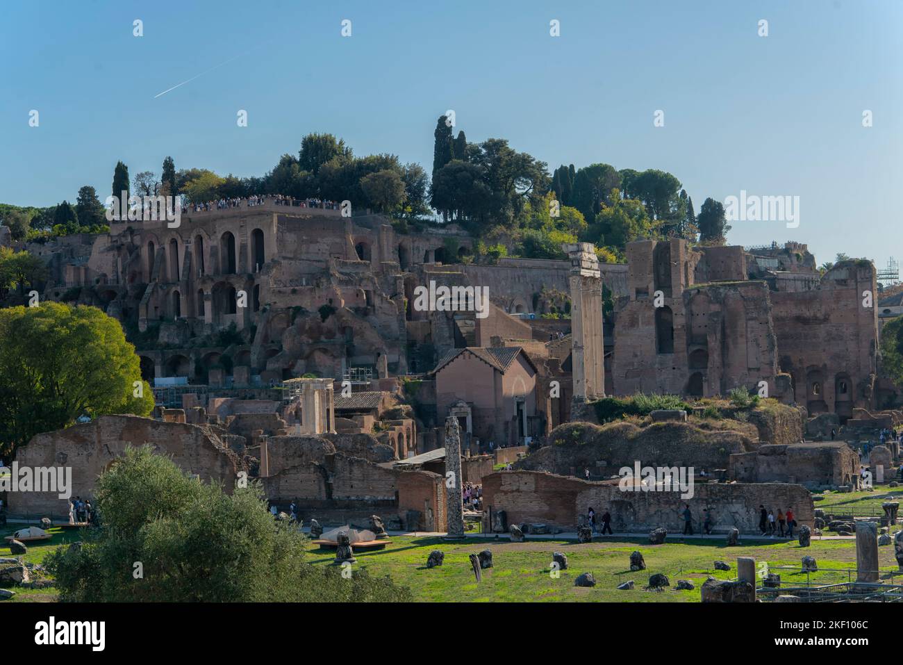 Die Ruinen des Kapitolshügels in Rom, Italien Stockfoto