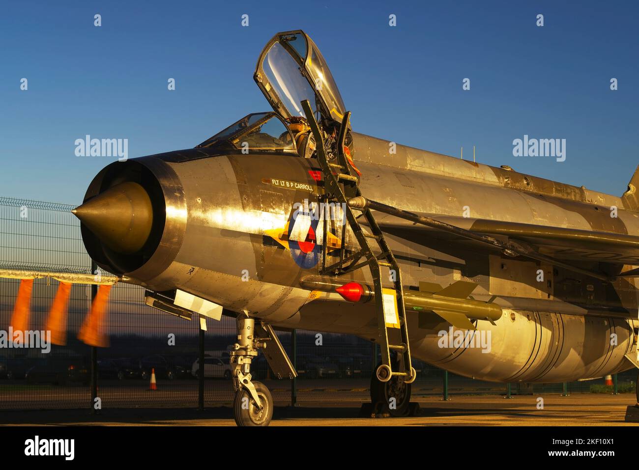 English Electric, / BAC Lightning F6 XS904 at Lightning Preservation Group, Twilight Event, 12.. November 2022, Bruntingthorpe.England, Vereinigtes Königreich. Stockfoto