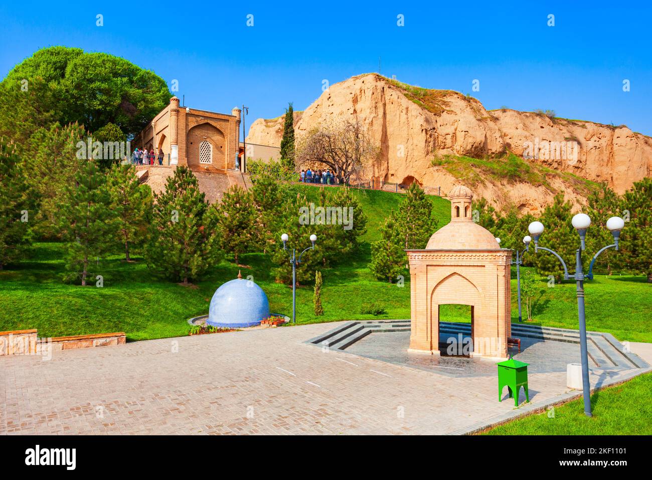 Das Mausoleum des heiligen Daniel in der Stadt Samarkand in Usbekistan Stockfoto