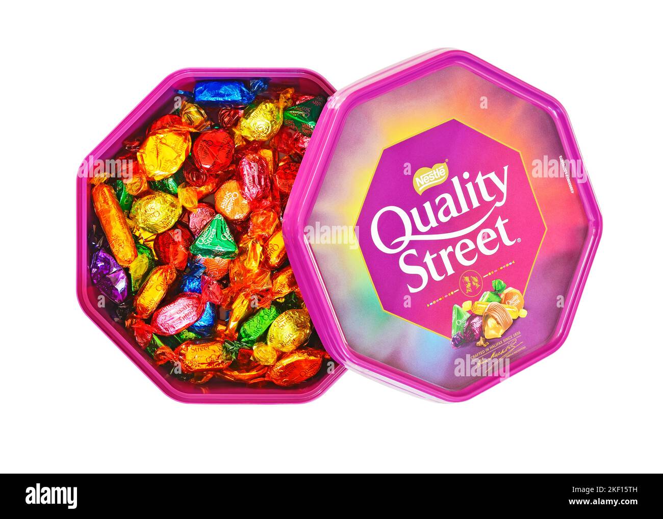 Quality Street eine traditionelle britische Weihnachtskonfektion, Großbritannien Stockfoto